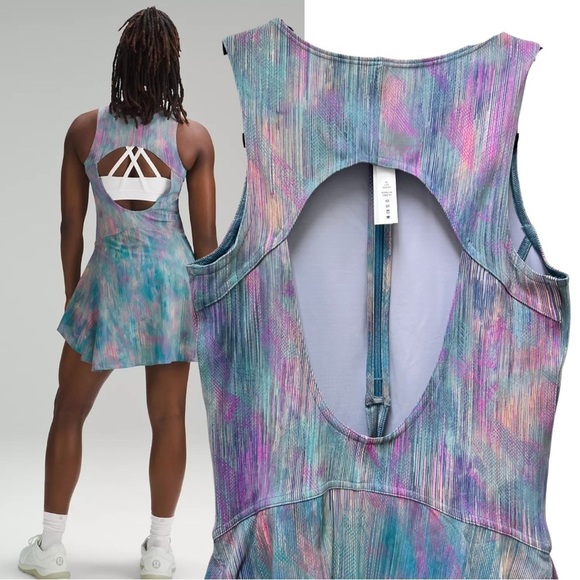 Lululemon [NWT - Size 6] Everlux Tennis Dress 6" with shorties in Pixel Multi - Picture 3 of 9